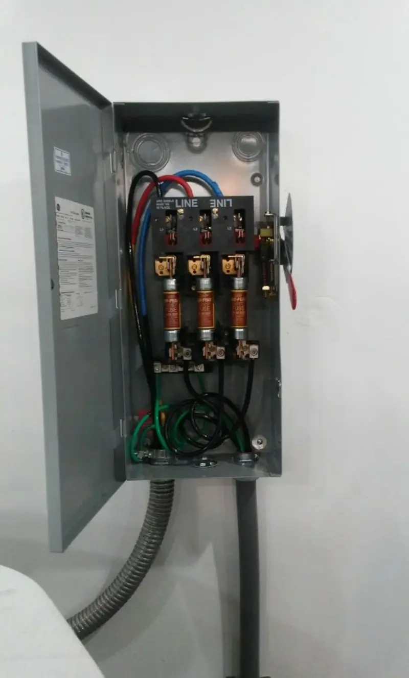 Three-phase disconnect switch installed for Electrical Wiring & Rewiring in Granite Falls
